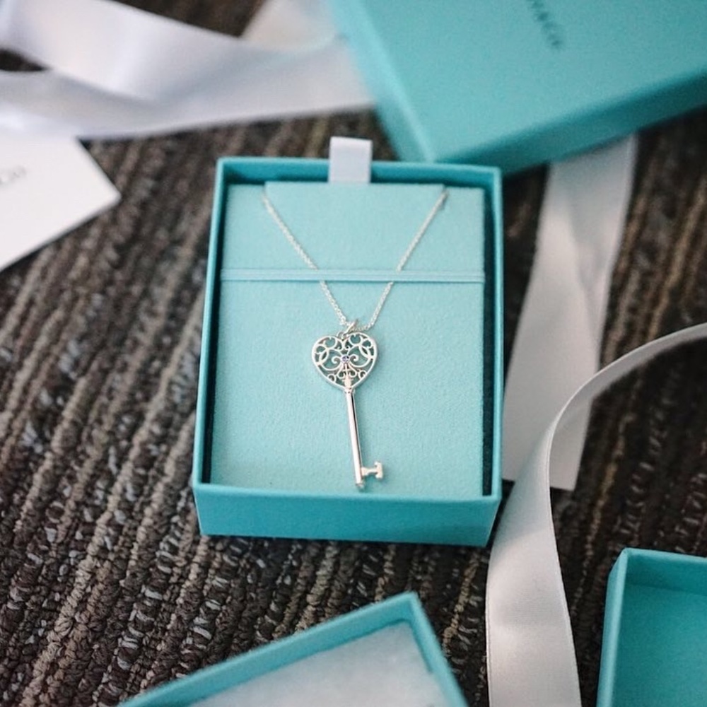 Authentic Tiffany & Co Enchant Heart Key Pendant